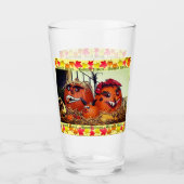 Herfst Pumpkins Glas (Voorkant)