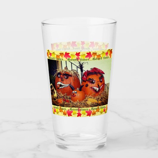 Herfst Pumpkins Glas (Voorkant)