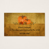 Herfst Pumpkins Hang Label Visitekaartjes (Achterkant)