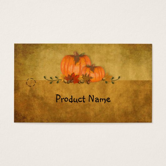 Herfst Pumpkins Hang Label Visitekaartjes (Voorkant)