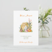 Herfst Pumpkins & Hay Bale We hebben een nieuw adr Aankondiging (Staand voorkant)