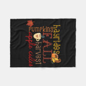 Herfst Pumpkins Hayrides Harvest Apples Ciders Aut Fleece Deken (Voorkant (Horizontaal))