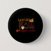 Herfst Pumpkins Hayrides Harvest Apples Ciders Aut Ronde Button 5,7 Cm (Voorkant)