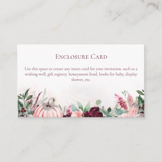 Herfst Pumpkins Informatiekaartje (Voorkant)