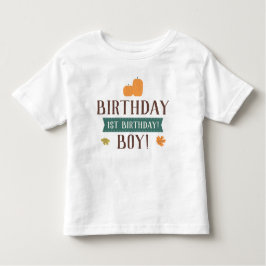 Herfst Pumpkins & Leaves Birthday Boy of Girl Kinder Shirts