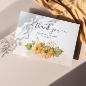 Herfst Pumpkins Leaves Budget Weddenschap Notitiekaartje