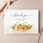 Herfst Pumpkins Leaves Budget Weddenschap Notitiekaartje