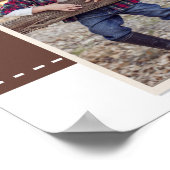 Herfst Pumpkins & Leaves Foto Birthday Welcome Sig Poster (Hoek)