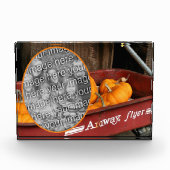Herfst Pumpkins Red Wagon Uw eigen toevoegen Fotoblokken (Voorkant)