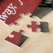 Herfst Pumpkins Red Wagon Uw foto toevoegen Legpuzzel (Zijkant)
