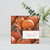 Herfst Pumpkins Save the Date (Staand voorkant)
