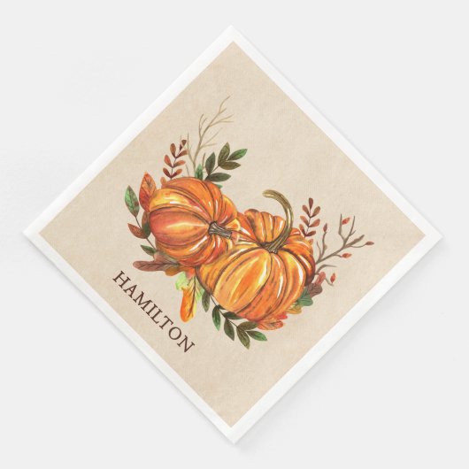 Herfst Pumpkins Servet (Hoek)