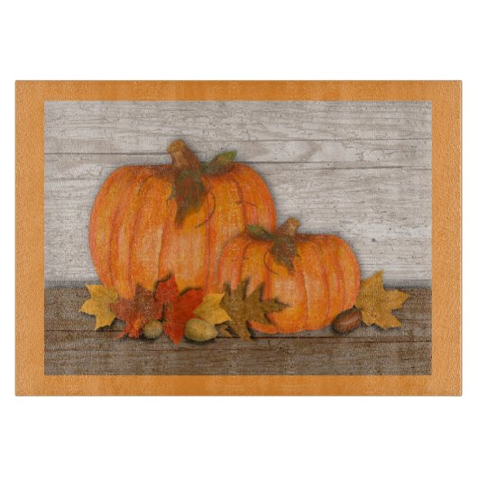 Herfst Pumpkins Snijplank (Voorkant)