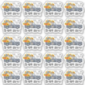 Herfst Pumpkins Sunflower Pickup Truck Hartelijk d Sticker (Voorkant)