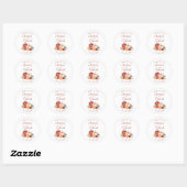 Herfst Pumpkins Terracotta Wedding Bedankt Ronde Sticker (Vel)