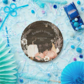 Herfst Pumpkins Waterverf Floral bedankt dankbaar Papieren Bordje (Feest)