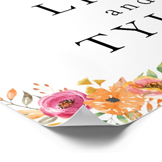 Herfst Pumpkins Wedding Welcome Poster (Hoek)