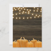 Herfst Pumpkins Wood Licht Gold Couple's Shower Kaart (Achterkant)