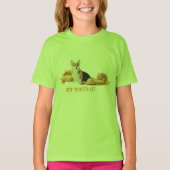 Herfst Pup & Pompoenen T-shirt (Voorkant)