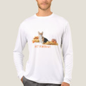 Herfst Pup & Pompoenen Tri-Blend Shirt (Voorkant volledig)
