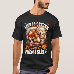 Herfst Puppy Herfststemming Gezellige Tijd voor Go T-shirt