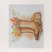 Herfst puzzel, Thanksgiving laarzen, moeilijk Legpuzzel (Verticaal)