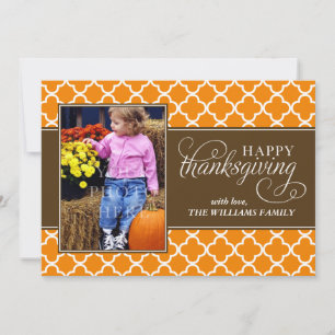 Herfst Quatrefoil Thanksgiving Kaarten