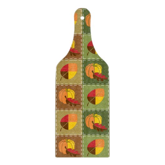 Herfst Quilt Glass Cutting Board Snijplank (Voorkant)