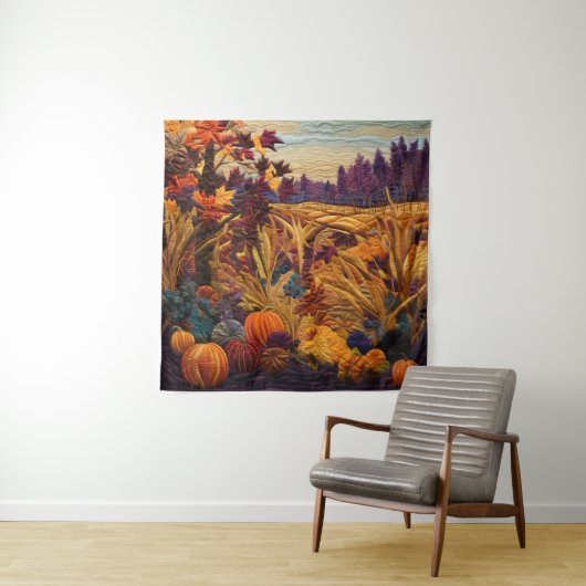 Herfst Quilt Tapestry Wandkleed (In situ)