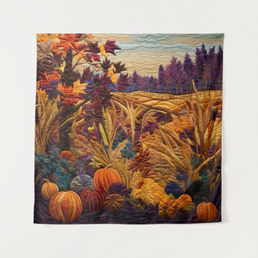 Herfst Quilt Tapestry Wandkleed (Voorkant)