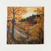 Herfst Quilt Tapestry Wandkleed (Voorkant)