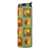 Herfst Quilt Thermische Bekercilinder Thermosbeker (Gedraaid links)