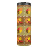 Herfst Quilt Thermische Bekercilinder Thermosbeker (Achterkant)