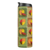 Herfst Quilt Thermische Bekercilinder Thermosbeker (Geroteerd rechts)