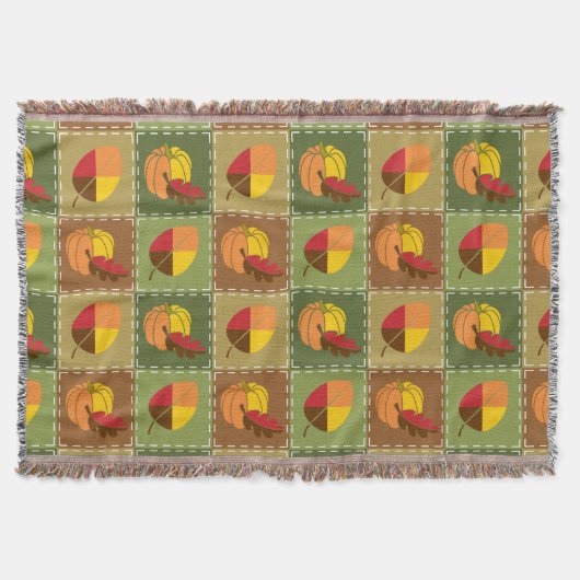 Herfst Quilt Throw Deken (Voorkant)