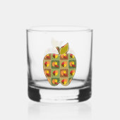 Herfst Quilt Whisky Glas (Achterkant)