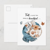 Herfst Quote Feestdagenkaart (Voorkant / Achterkant)