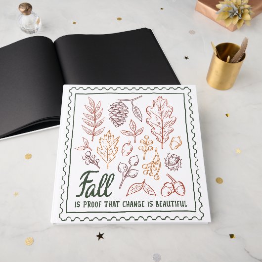 Herfst Quote Gastenboek (Voorkant open)