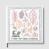 Herfst Quote Gastenboek (Voorkant)