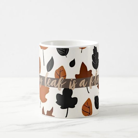 Herfst Quote laat patroon tekst Mok (Center)