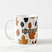 Herfst Quote laat patroon tekst Mok (Links)