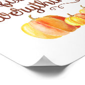 Herfst Quote Pumpkin Pie Fixes Alles Typografie Poster (Hoek)