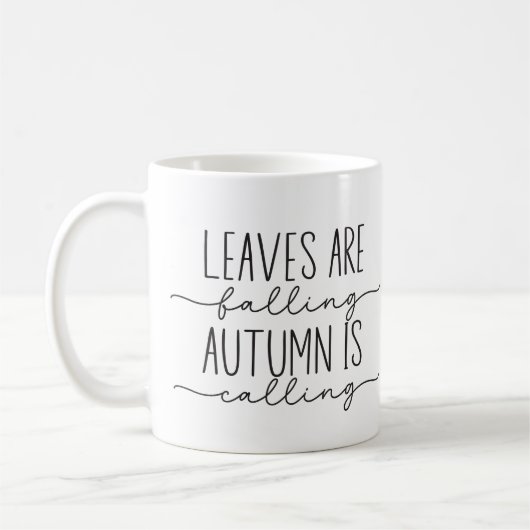 Herfst Quote Trendy Kalligrafie Mok (Links)