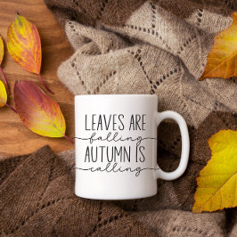 Herfst Quote Trendy Kalligrafie Mok