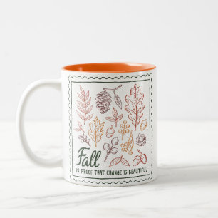 Herfst Quote Tweekleurige Koffiemok
