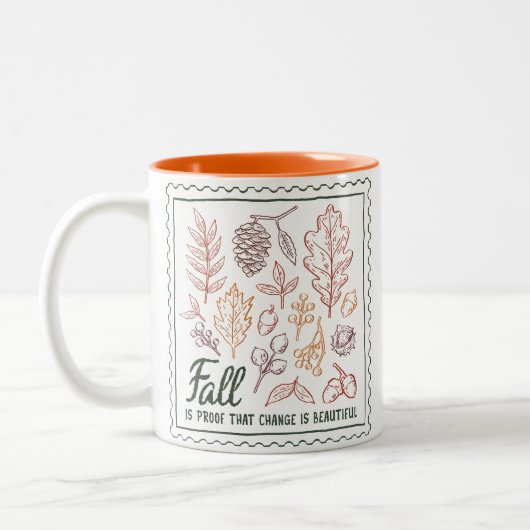 Herfst Quote Tweekleurige Koffiemok (Links)