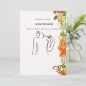 Herfst Raad de bruidsjurk vrijgezellenfeest spel K Kaart (Staand voorkant)