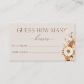 Herfst raad eens hoeveel kussen bruidsspel informatiekaartje (Voorkant)
