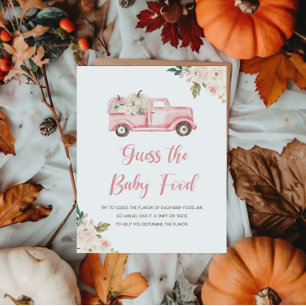 Herfst Raad het Baby Food Shower Game Poster