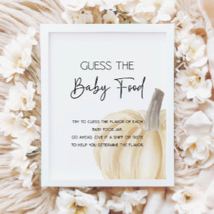 Herfst Raad het Baby Food Shower Game Poster